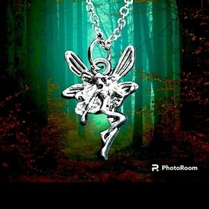 NEW Silver Fairy Pendant Necklace